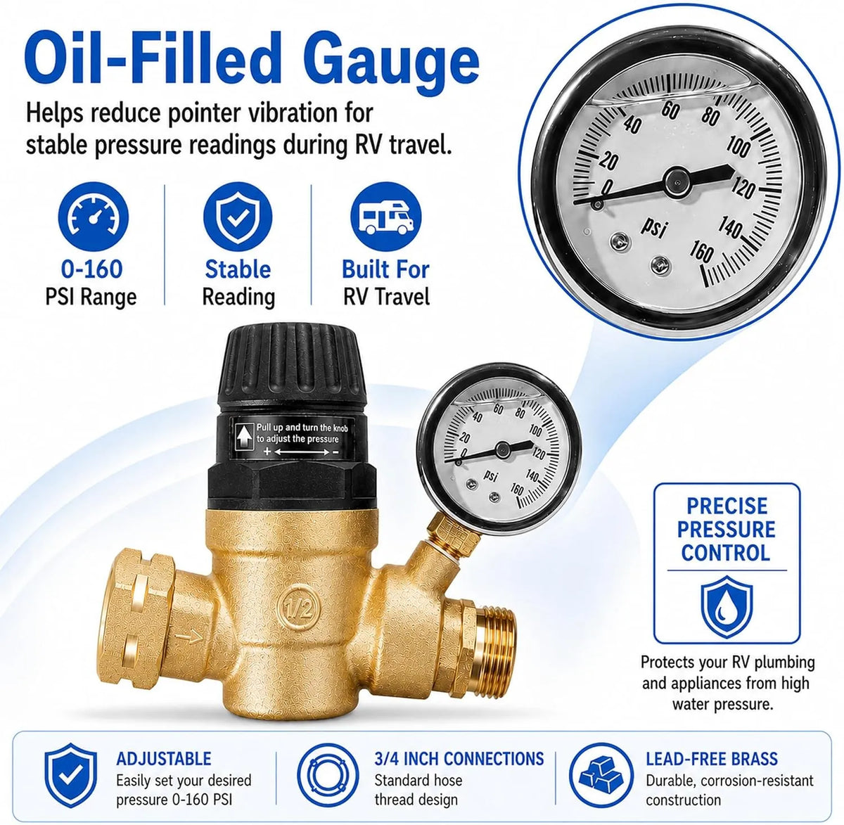 🚐 RV Water Pressure Regulator