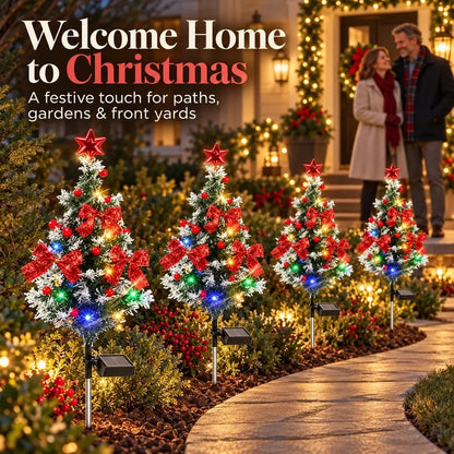 🎉🎄 Solar Christmas Tree Lights – DIY Outdoor Holiday Decor