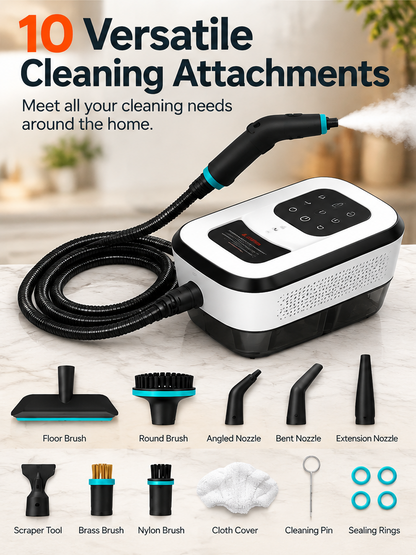 🔥 2500W High-Pressure Steam Cleaner – 6 Adjustable Levels & Multi-Surface Deep Cleaning