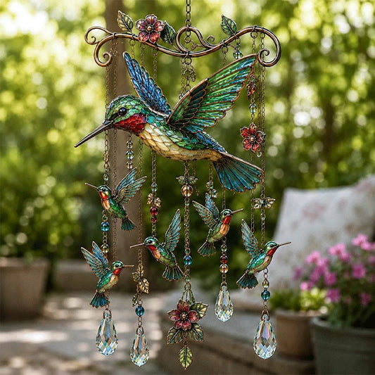 🔥 49% OFF – Hummingbird Crystal Wind Chime & Garden Suncatcher 🐦✨