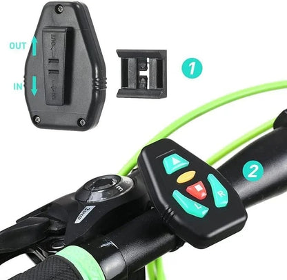 🚴 15L LED Warning Light Backpack – Wireless Handlebar Remote, 5 Signal Modes & Reflective Strips