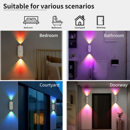 💡🌈Smart LED Motion Sensor Night Light – RGB Gradient Dimmable Wall Lamp