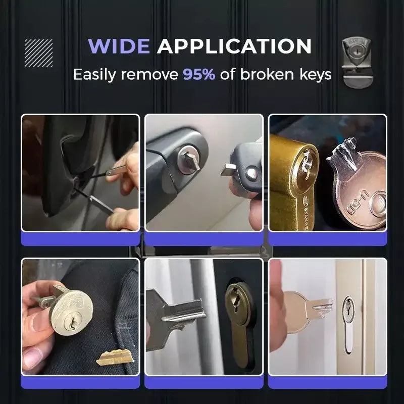 ⭐💯 👍12 pc Broken Key Extractor and Removal Tool Set - Fix jammed locks and keyholes