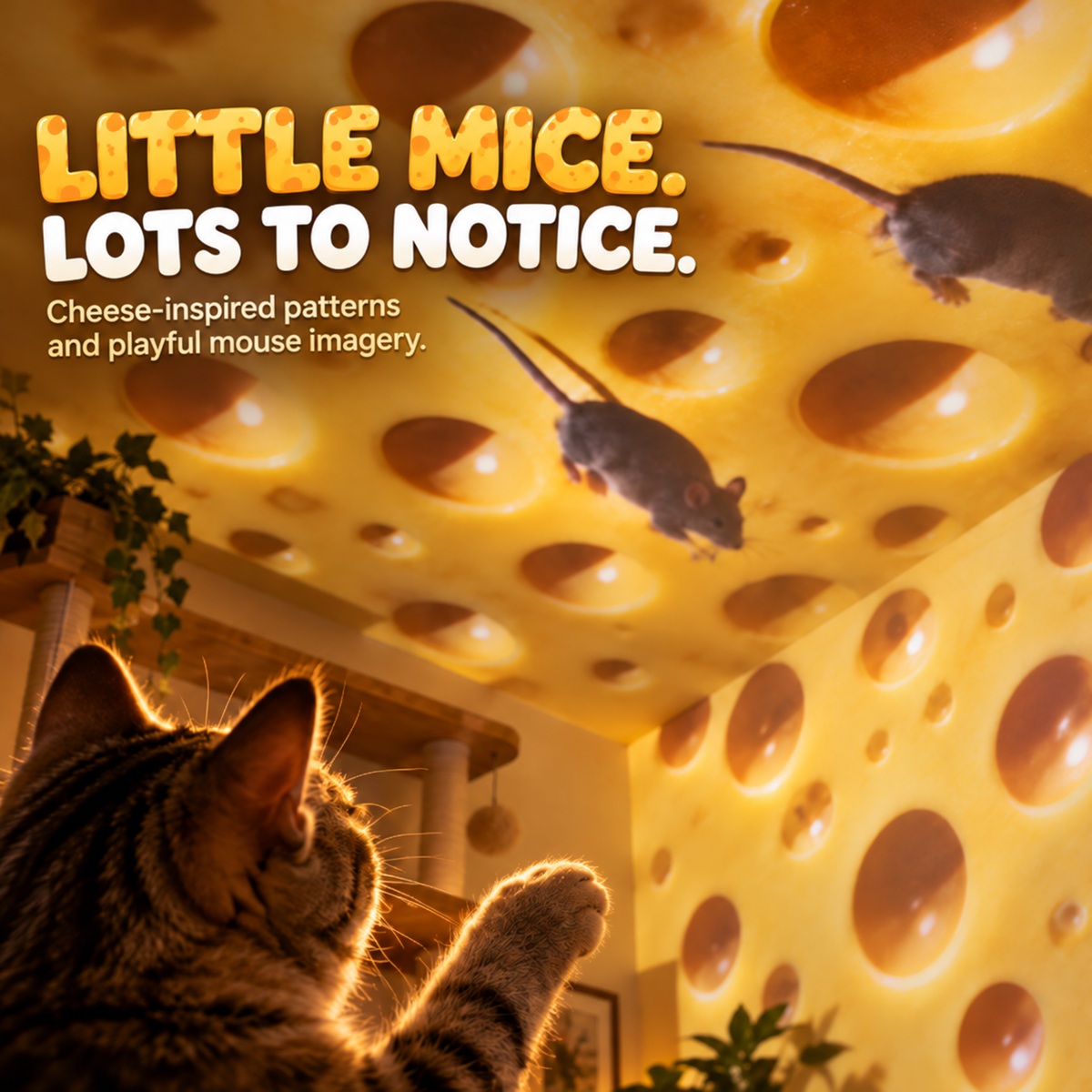 🎄Cheese & Mouse Cat Projector – Indoor Fun for Curious Cats