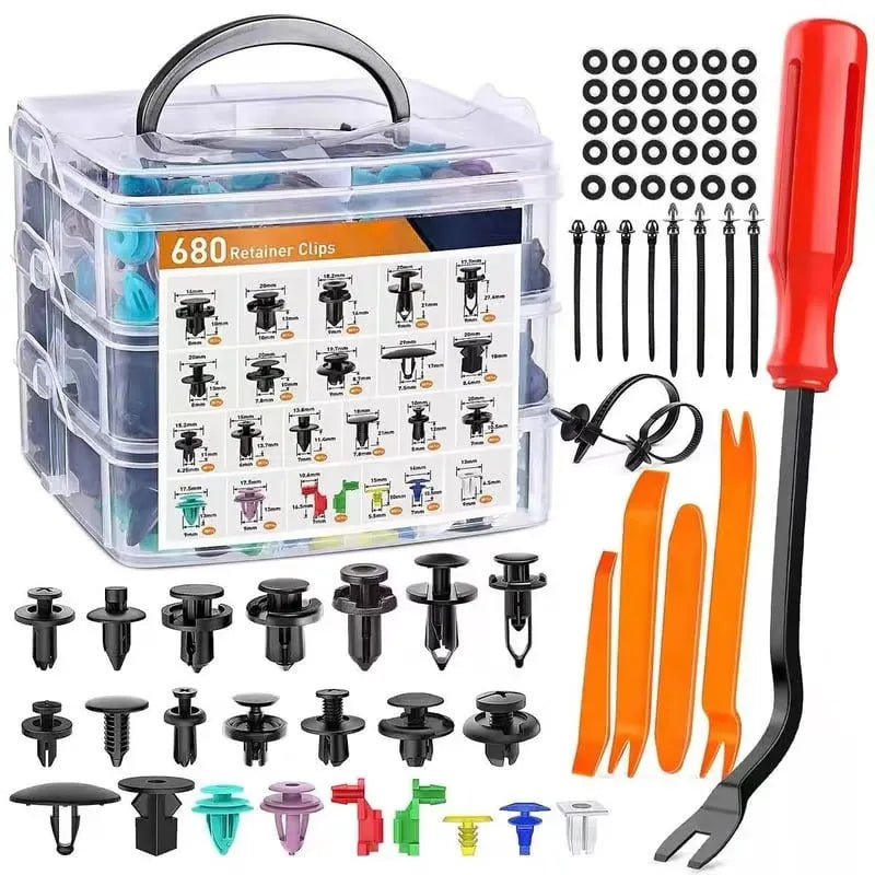 680Pcs Car Retainer Clips & Fastener Remover