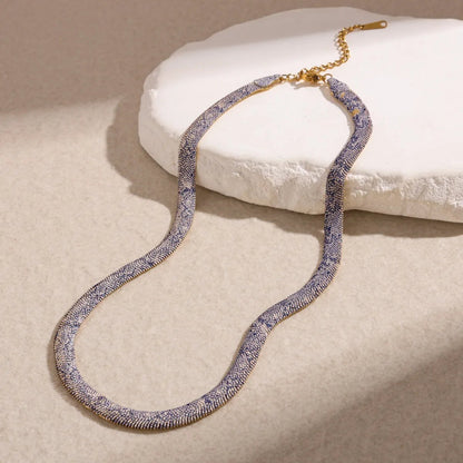 🐍 Serpent Statement Necklace – 18K Gold Plated Gothic Snake Pendant with Sparkling Crystals for Bold Elegance