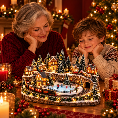 🚞🪄 49% OFF Today! ✨ Magical Christmas Train & Skating Rink – Bring Holiday Magic Home! ✨