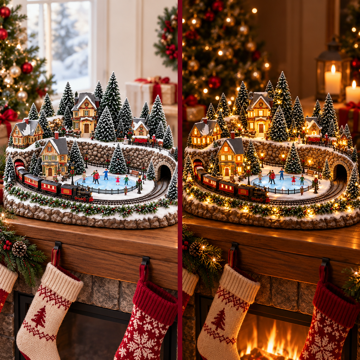🚞🪄 49% OFF Today! ✨ Magical Christmas Train & Skating Rink – Bring Holiday Magic Home! ✨