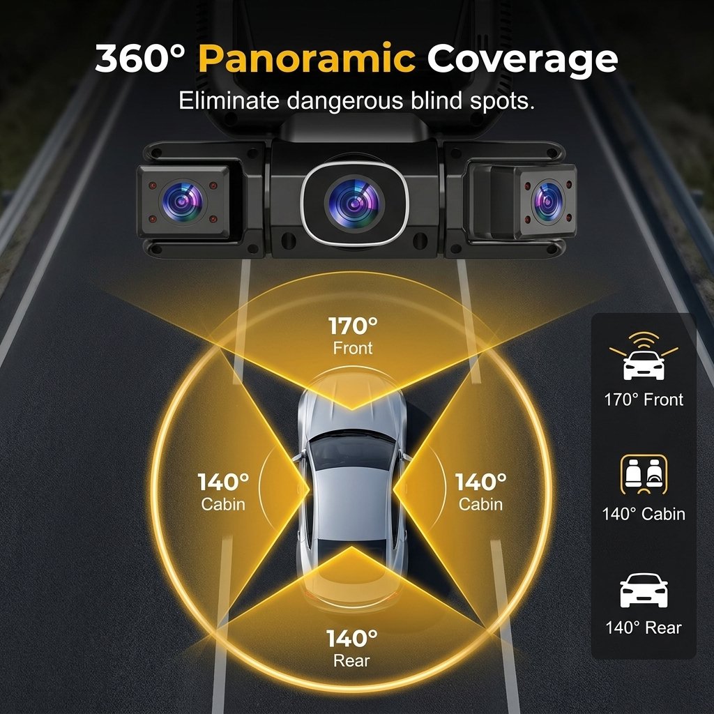 🔥360° Car Dash Cam