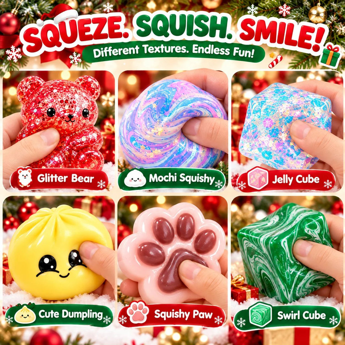 🎄 Christmas Squishy Gachapon Advent Calendar 2026 – 24 Surprise Capsules