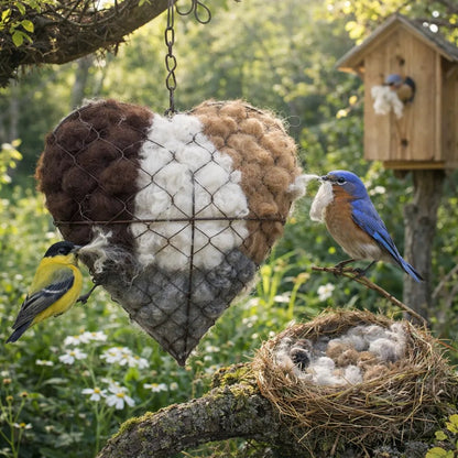 2026 HOT SALE 49%OFF🕊️Handmade Alpaca Fiber Bird Nesting Heart 💕