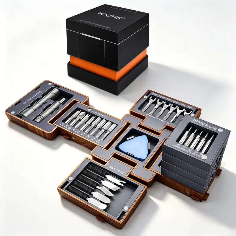 🛠️ 55-in-1 Magnetic Precision Screwdriver Set – Professional Multi-Bit Tool Kit with Alloy Steel Bits & Flexible Shaft for Electronics Repair, Home Maintenance & DIY