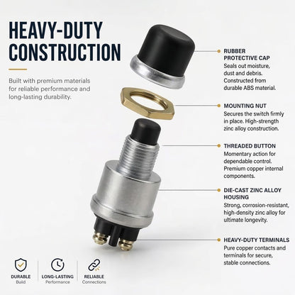 Heavy-Duty Engine Start Push Button Switch