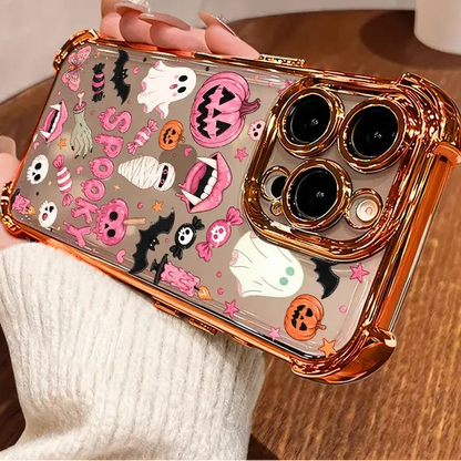 🎃Halloween Candy Ghost Phone Case – Cute Pumpkin & Ghost Design, Shockproof Magnetic Case