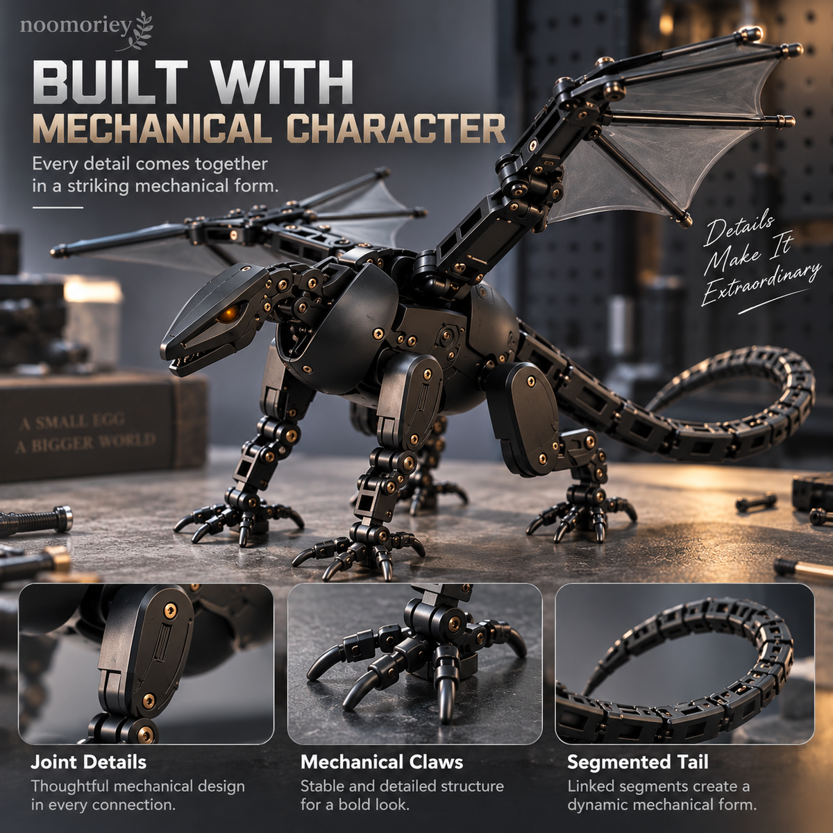 🥚🐉 DragonMorph – Egg to Dragon Transforming Mechanical Toy⭐️