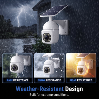 ⏰Solar-Powered Simulated Surveillance Camera Street Light