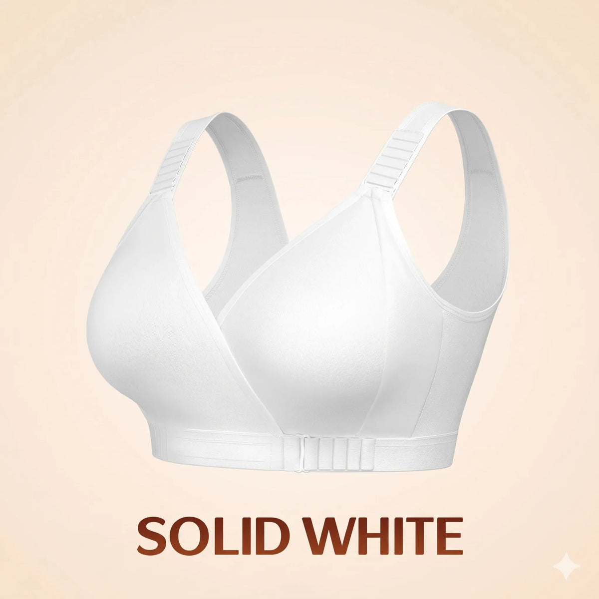 EaseWrap™ Front-Closure Wireless Comfort Bra – Adjustable Straps & Gentle Support