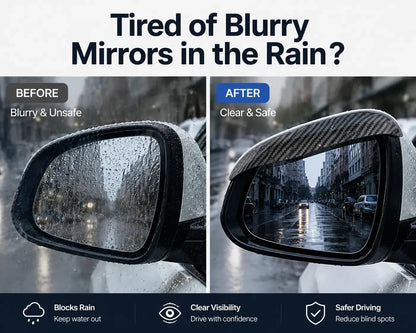 Snap-On Mirror Rain Visors