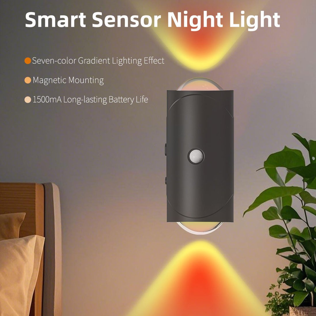 💡🌈Smart LED Motion Sensor Night Light – RGB Gradient Dimmable Wall Lamp