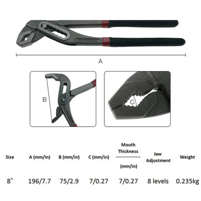 Adjustable Groove-Joint Pliers 🔧 – Heavy-Duty Water Pump Gripping Tool