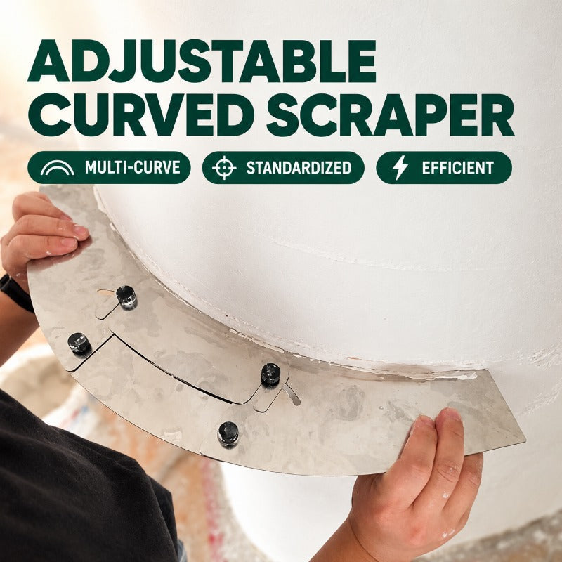 Adjustable Curved Plastering Scraper