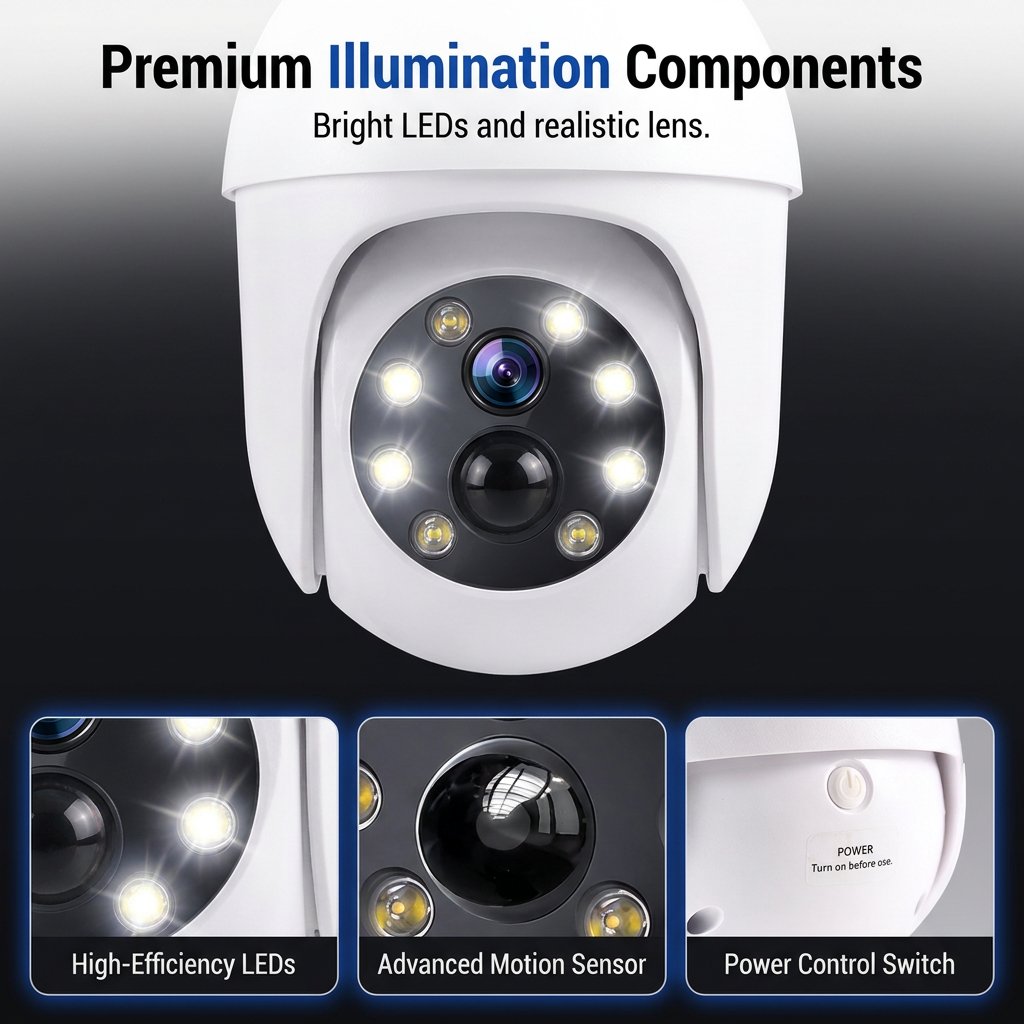 🎥Solar-Powered Simulated Surveillance Camera Street Light