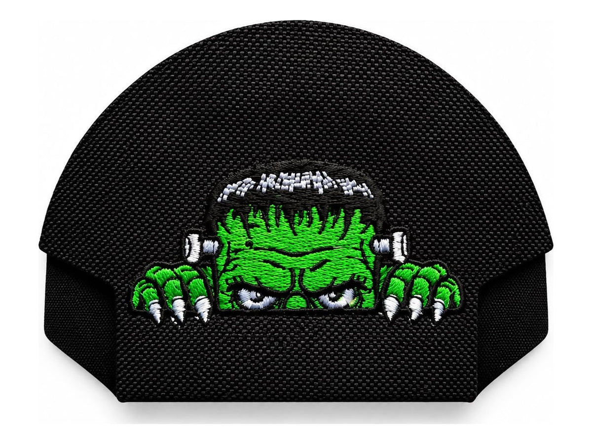 07 · Frankenstein — Black embroidered cap-back insert; cap not included