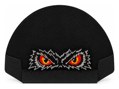 08 · Evil Eyes — Black embroidered cap-back insert; cap not included