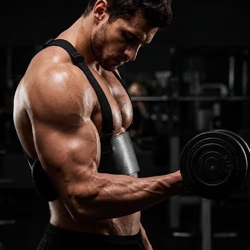💪 Adjustable Aluminum Arm Blaster – Bicep Curl Isolation Trainer for Focused Arm Workouts