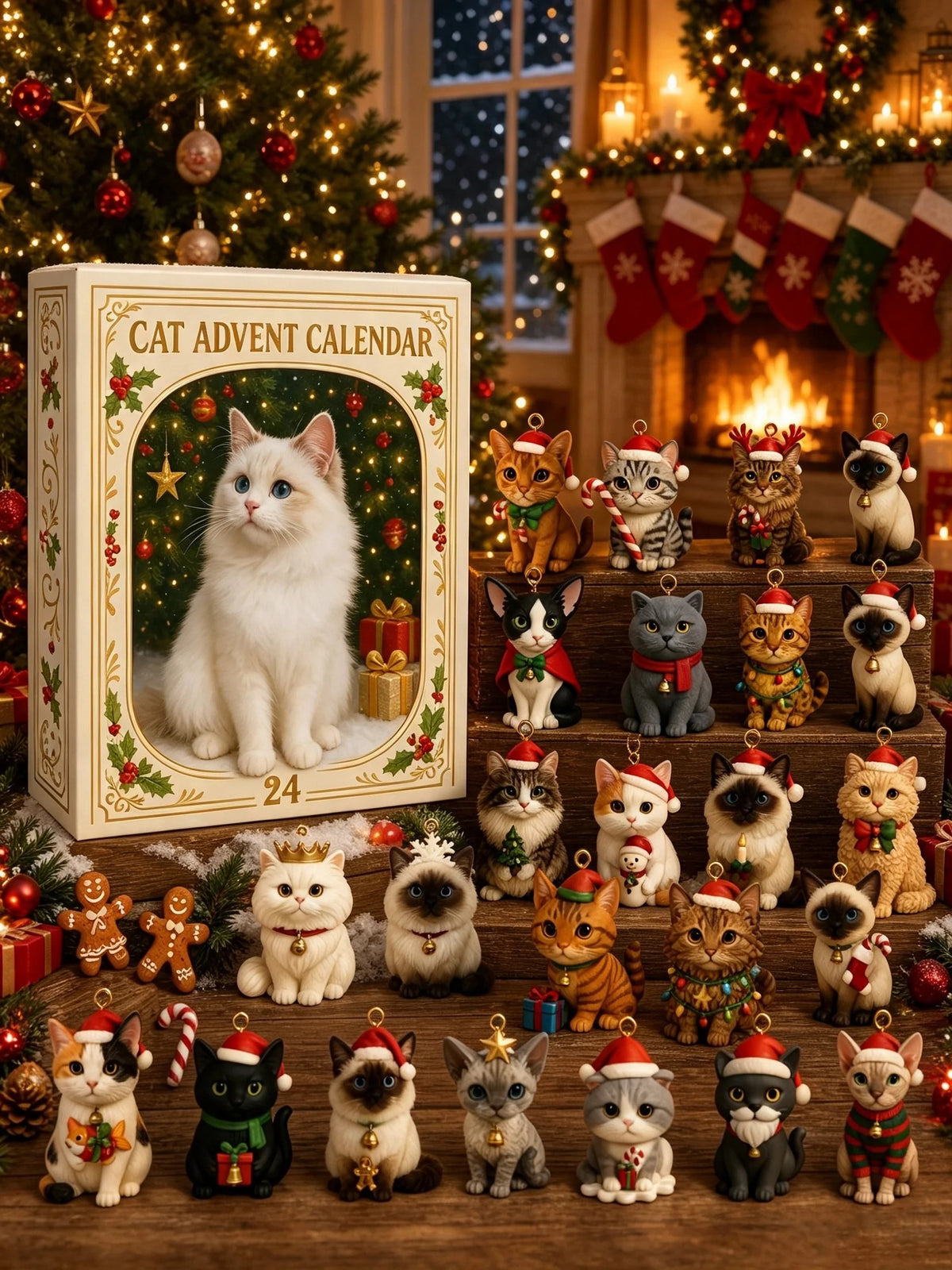 Advent Calendar 2026 Cat Advent Calendar Gift for Adults Friends Cat Owners and Lovers Christmas Holiday Countdown Gift
