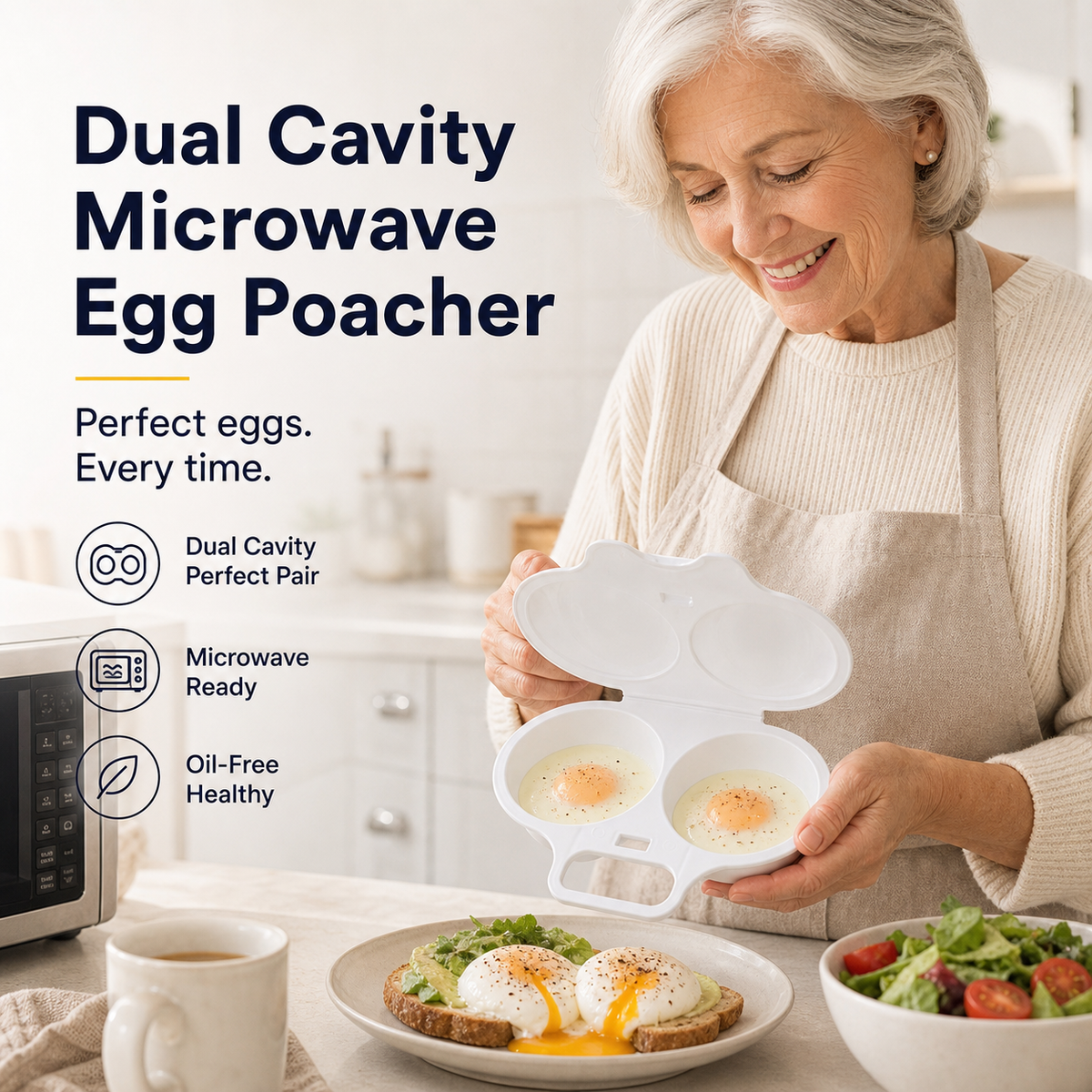 🥳 2026 SALE 🥳💞 50K+ SOLD!   Microwave Egg Cooker — Dual-cavity, non-stick, and easy to clean. A healthier alternative to frying — stock up and save! 🏠✅