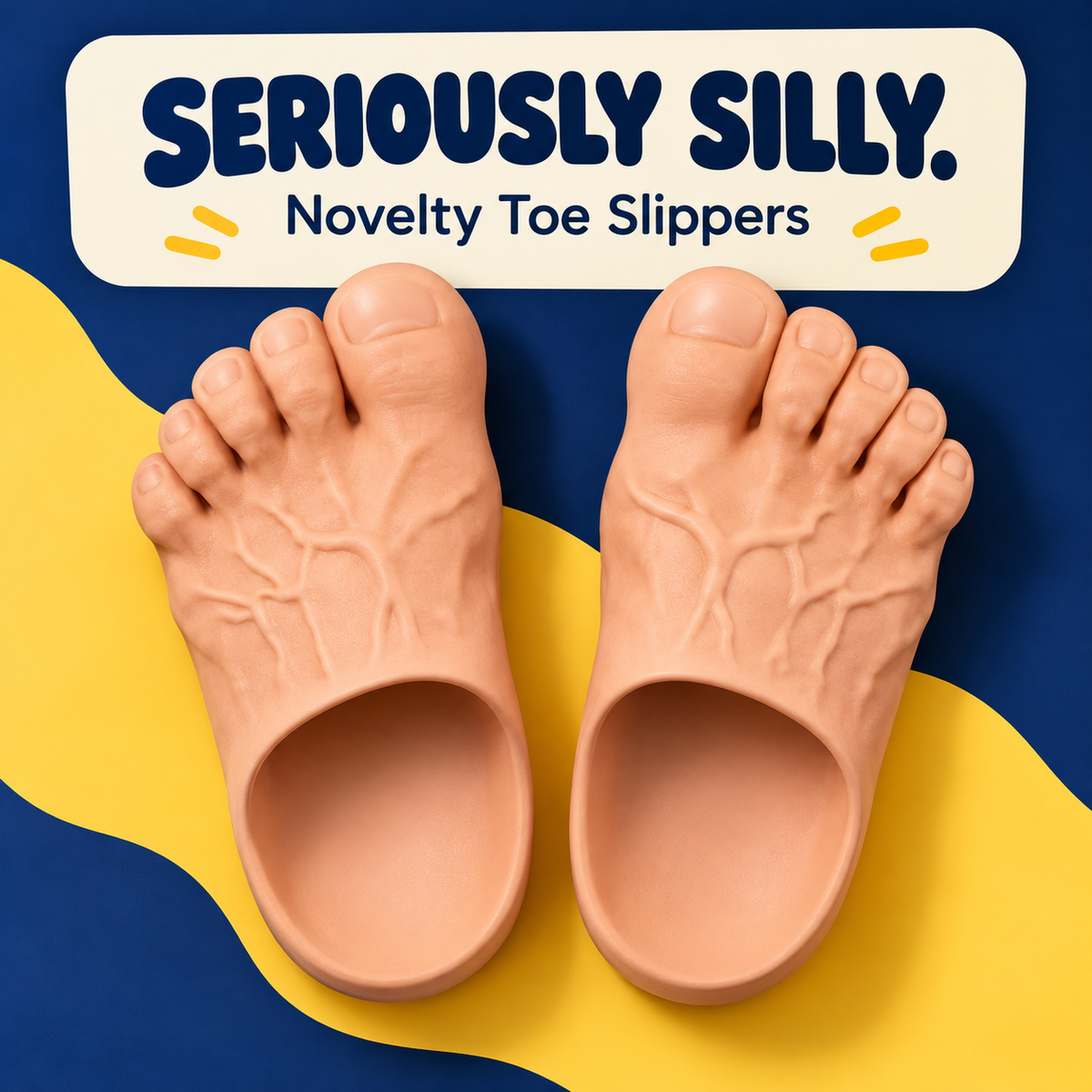 SERIOUSLY SILLY. — novelty toe slippers