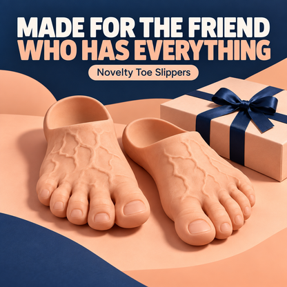 MADE FOR THE FRIEND WHO HAS EVERYTHING — novelty toe slippers