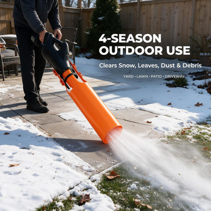 🍂 Leaf Blower Airflow Booster Attachment – High-Volume Wide-Area Blower Nozzle with Reinforced Straps, Lightweight Yard Cleanup Accessory for 2–4 Inch Round Blower Tubes, Leaves, Lawn & Driveway 💨