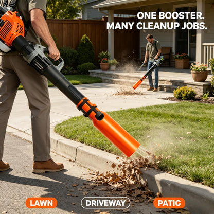 🍂 Leaf Blower Airflow Booster Attachment – High-Volume Wide-Area Blower Nozzle with Reinforced Straps, Lightweight Yard Cleanup Accessory for 2–4 Inch Round Blower Tubes, Leaves, Lawn & Driveway 💨