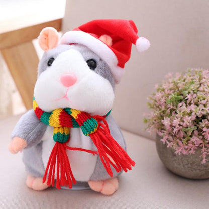 🐹🎁50% OFF NOW! Talking Hamster Plush Toy – Repeats What You Say, Auto Head Shaking Interactive Stuffed Animal, Hilarious Educational Toy for Kids & Party Fun