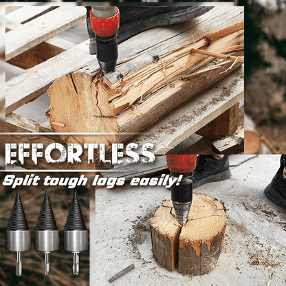 🎁2026 New Arrivals 49% OFF💥Electric Drill Wood Splitter – High Carbon Steel, Portable, Splits Logs Fast