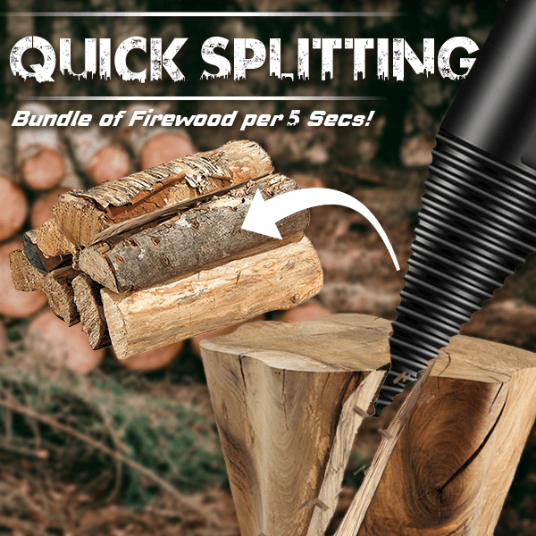 🎁2026 New Arrivals 49% OFF💥Electric Drill Wood Splitter – High Carbon Steel, Portable, Splits Logs Fast