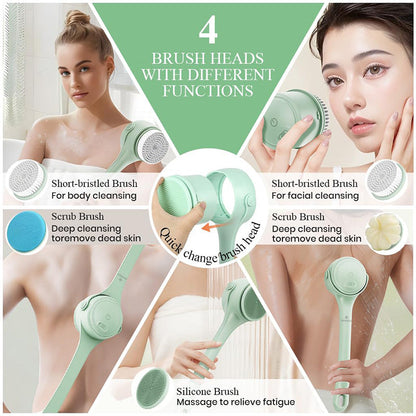 Electric Long Handle Exfoliating Bath Brush