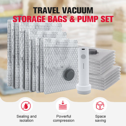 🔥 LAST DAY PROMOTION - 50%OFF 🔥 Travel Vacuum Storage Bags & Portable Pump Set