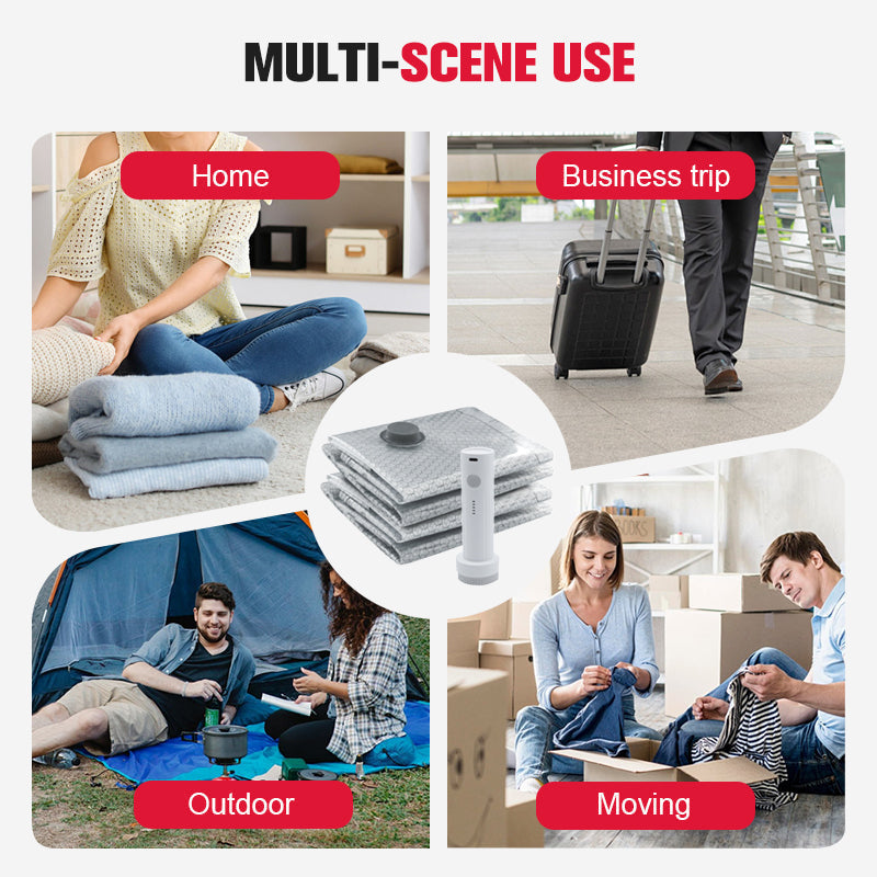 🔥 LAST DAY PROMOTION - 50%OFF 🔥 Travel Vacuum Storage Bags & Portable Pump Set