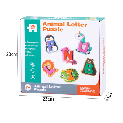 🎁 Save 50%! 🧩 Wooden Letter & Animal Toy – 26‑piece, educational & fun ✨