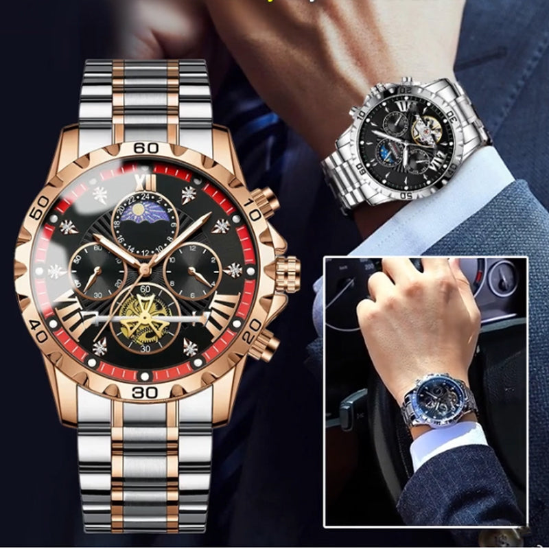 🔥Hot Sale🔥Men's Luminous Waterproof Flywheel Quartz Watch (50% OFF)