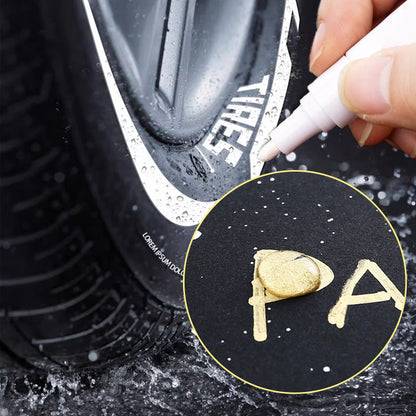 🛞 Waterproof Tire Paint Marker – 12 Colors for DIY Tire Lettering & Customization