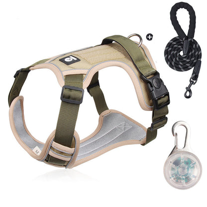 No Pull Dog Harness with Leash & Collar LED