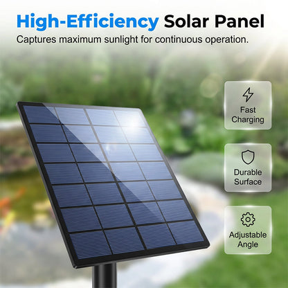 ☀️🐟 Solar Powered Pond Aerator with Air Pump – Easy Installation, No Wiring Required for Fish Ponds & Water Gardens 💦