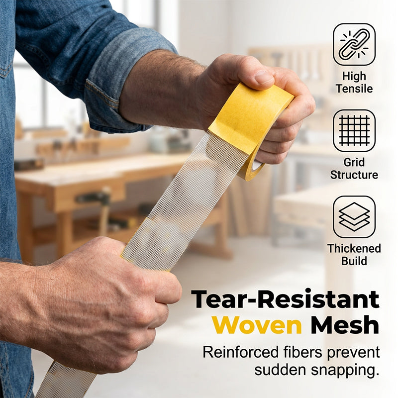 🛠️ Double-Sided Mesh Tape – Strong Hold, Clean Removal, 65.6 ft Roll ✨