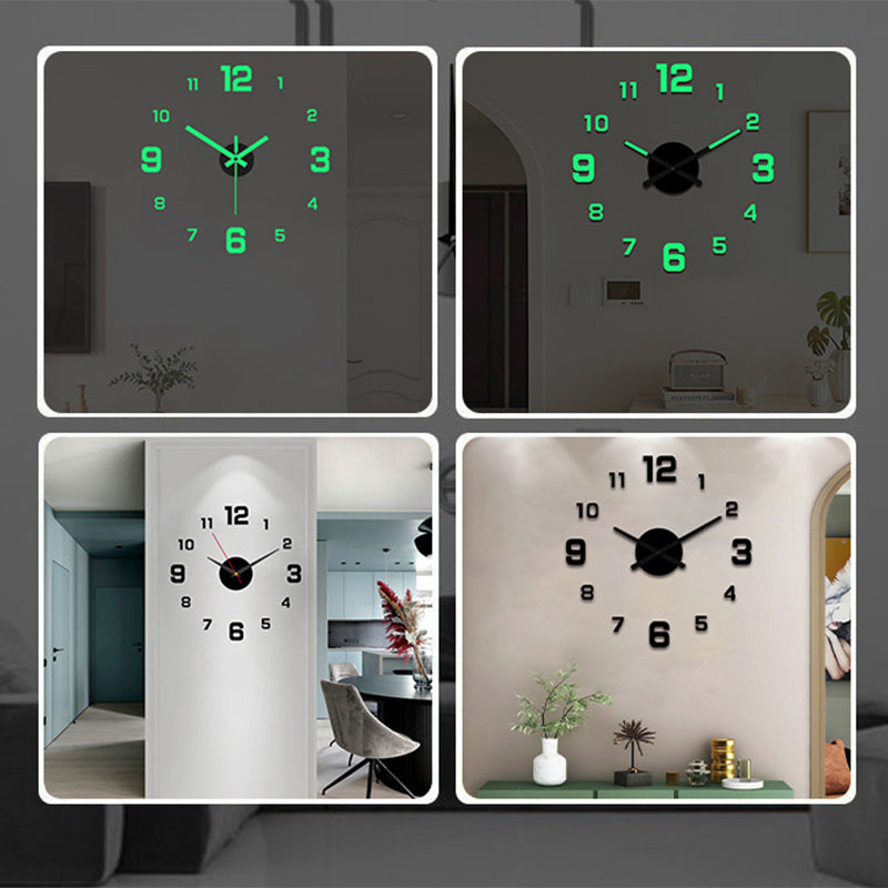 ⭐️⏰3D DIY Luminous Acrylic Wall Clock Set