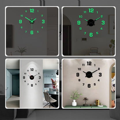 ⭐️⏰3D DIY Luminous Acrylic Wall Clock Set