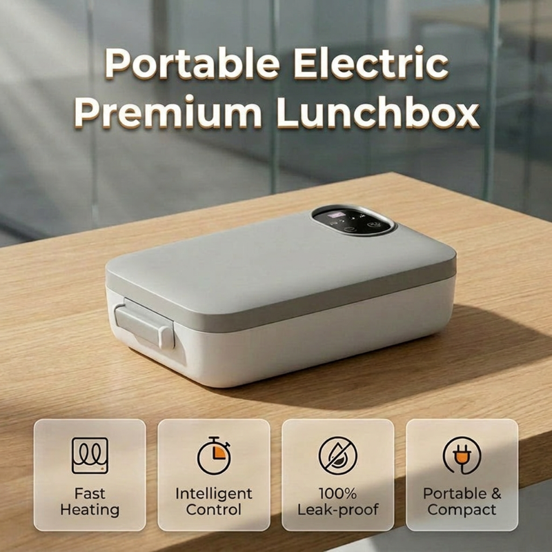 🍱 LIMITED-TIME 49% OFF! ✨ Portable Electric Lunch Box – Self-Heating, 7200mAh, 304 Stainless Steel 🔋